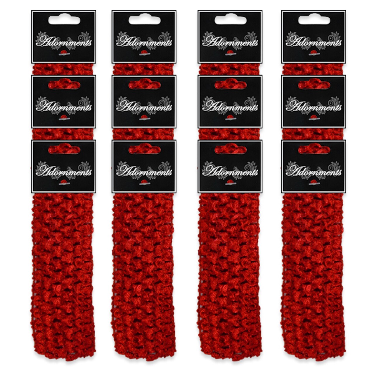 Pack of 12 Crochet Stretch Headbands – Versatile & Comfortable